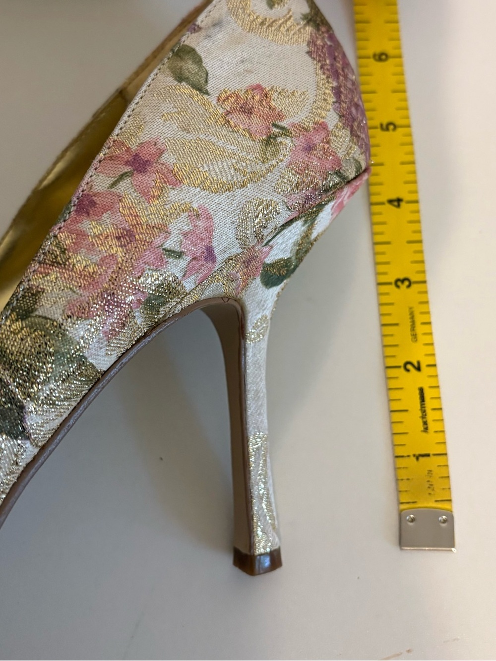 RSVP, Pearl-Embellished Floral Pointed-Toe Heels - Pink/Green, Size 11, NWOT - Picture 8 of 8